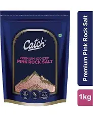 Catch Premium Iodized Pink Rock Salt, 1Kg