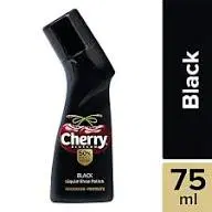 Cherry Blossom, Black Liquid Shoe Polish, 75g