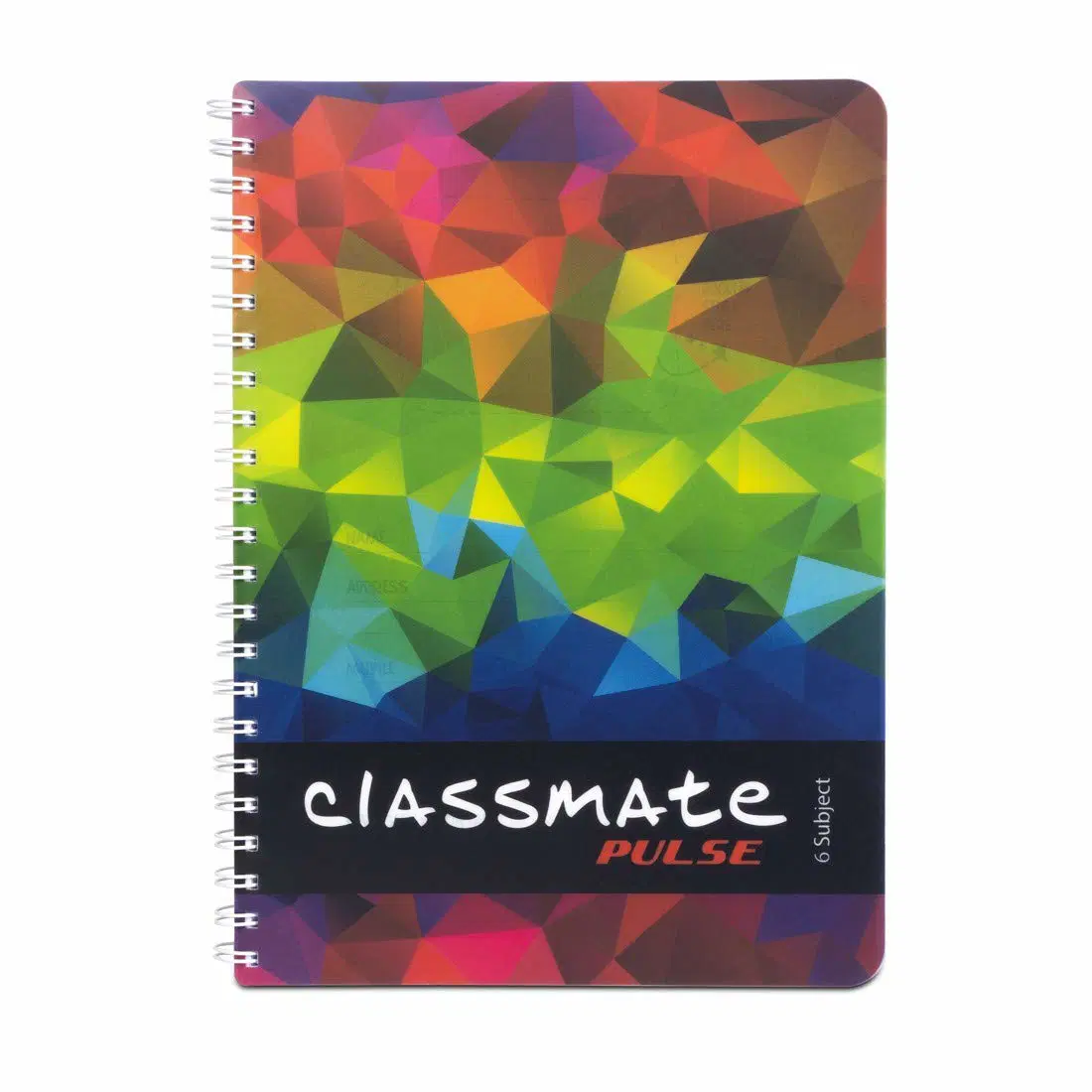 Classmate Pulse Single Line Spiral Note Book, 6 Subjects, 24x18cm, 302 Pages