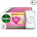 Dettol Skincare Moisturizing Beauty Bathing Soap Bar, 150gm each 600gm, Softer Skin, Pack of 4 – image 1
