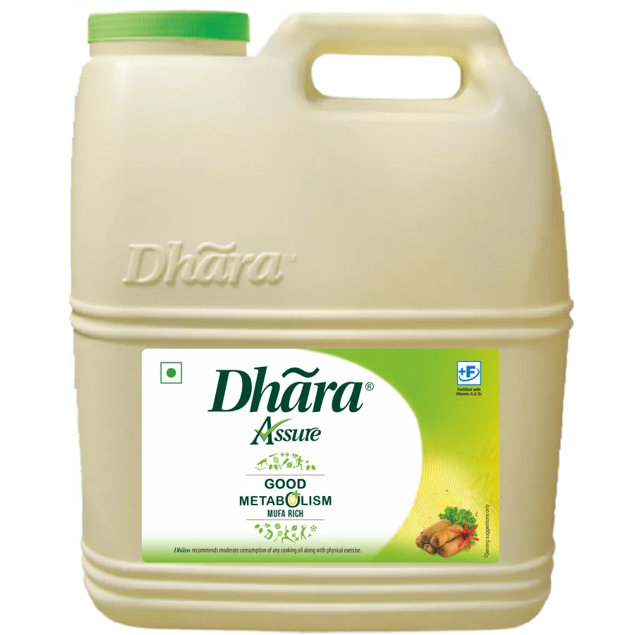 Dhara Assure Refined - Vegetable Oil, 15Ltr Can