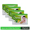 Dyna Premium Beauty Lime & Aloevera Extracts Bath Soap, 100 g (Pack of 5) – image 1