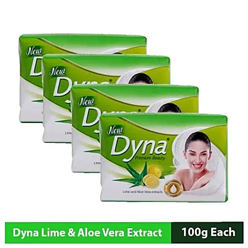 Dyna Premium Beauty Lime & Aloevera Extracts Bath Soap, 100 g (Pack of 5)