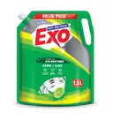 Exo Liquid Dishwash Gel, Anti Bacterial, Neem & Lime, Refill Pack – image 1
