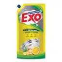 Exo Liquid Dishwash Gel, Anti Bacterial, Ginger & Lemon, Refill Pack – image 1