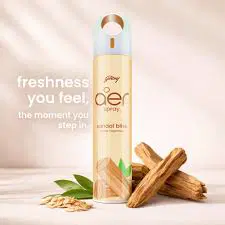Godrej aer Spray, Room Freshener for Home & Office - Sandal Bliss (200 ml), Long-Lasting Fragrance