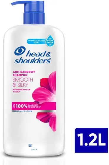 Head & Shoulders Smooth and Silky, Anti Dandruff Shampoo for Women & Men , 1.2 L