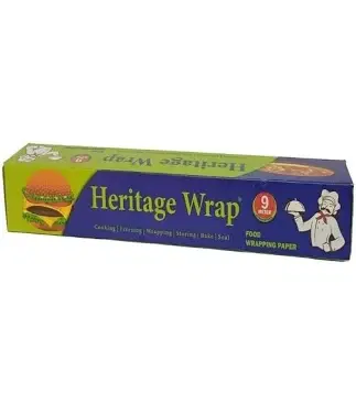 Heritage Wrap Food Wrapping Paper Oilproof, Reusable Parchment Paper, 9 Meter