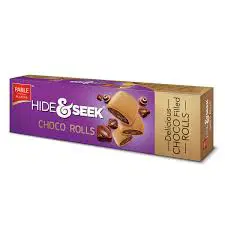 Parle Hide & Seek Choco Rolls Biscuits, 60g