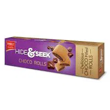 Parle Hide & Seek Choco Rolls Biscuits, 60g