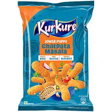 Kurkure Jowar Puffs Chatpata Masala Namkeen, 56g