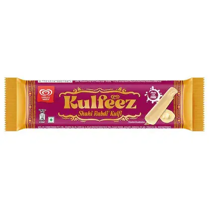 Kwality Wall's Kulfeez Shahi Rabdi Kulfi Ice Cream, 55g Stick