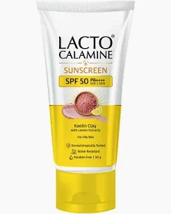 Lacto Calamine Sunscreen SPF 50, 50g, PA +++ For Oily Skin | UVA – UVB, Water Resistant