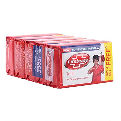 Lifebuoy 100% Stronger Skin Protection Soap, Offer Pack 4+1 Free