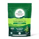 Organic India Green Tea TulsI Classic, 100g Pouch, Stress Relieving & Uplifting – image 1