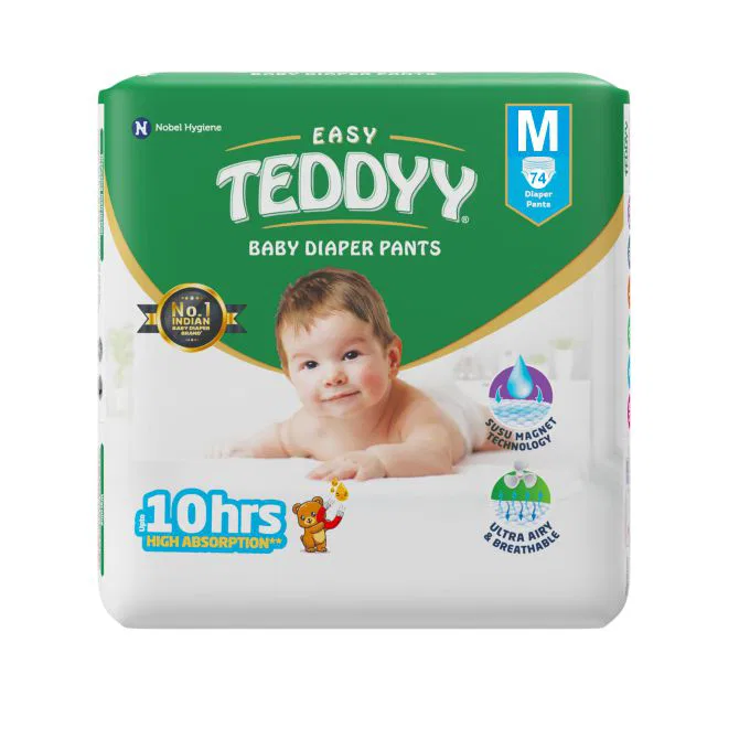 Teddyy Baby Easy Pant Diapers M74 Diapers (Medium) 7-12 Kgs