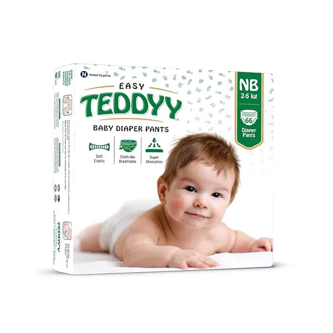 Teddyy Baby Easy Pant Diapers NB66 Diapers (Pack of 1) 2-5 Kgs
