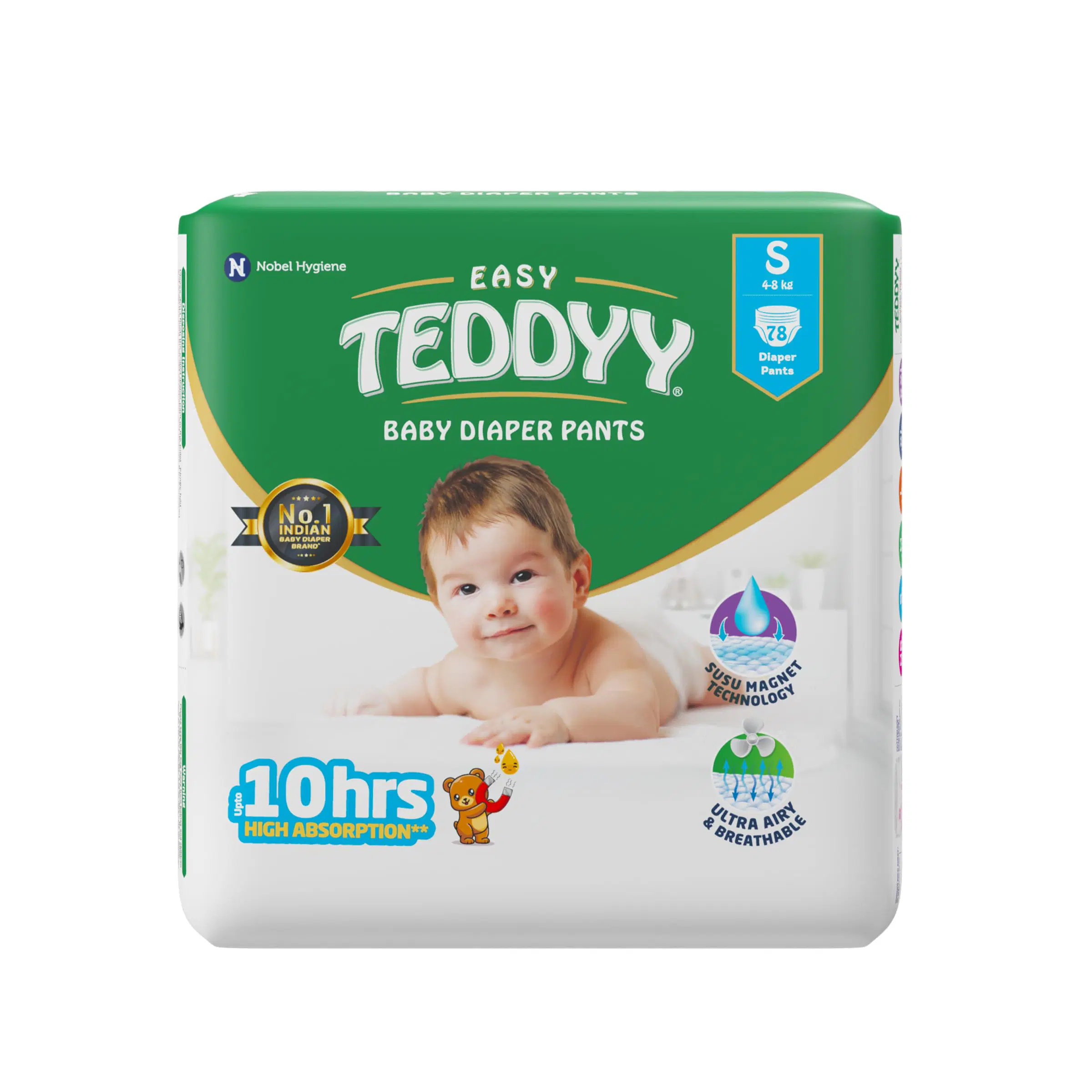 Teddyy Baby Easy Pant Diapers S56 Diapers (Small) 4-8 Kgs