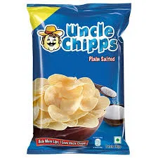 Uncle Chipps Plain Salted Potato Chips, 53g