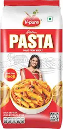 V-Pure Italian White Pasta Penne, Wheat Sooji Based, Rich in Fiber, Cholesterol Free 400 Gram – image 1