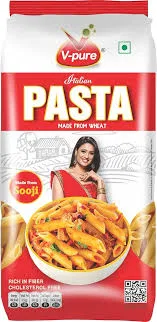 V-Pure Italian White Pasta Penne, Wheat Sooji Based, Rich in Fiber, Cholesterol Free 400 Gram