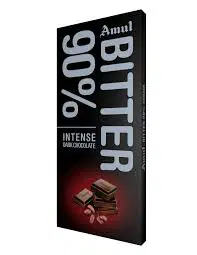 Amul Bitter Chocolate, 90% Rich in Cocoa, Intense Dark Chocolate, 150g