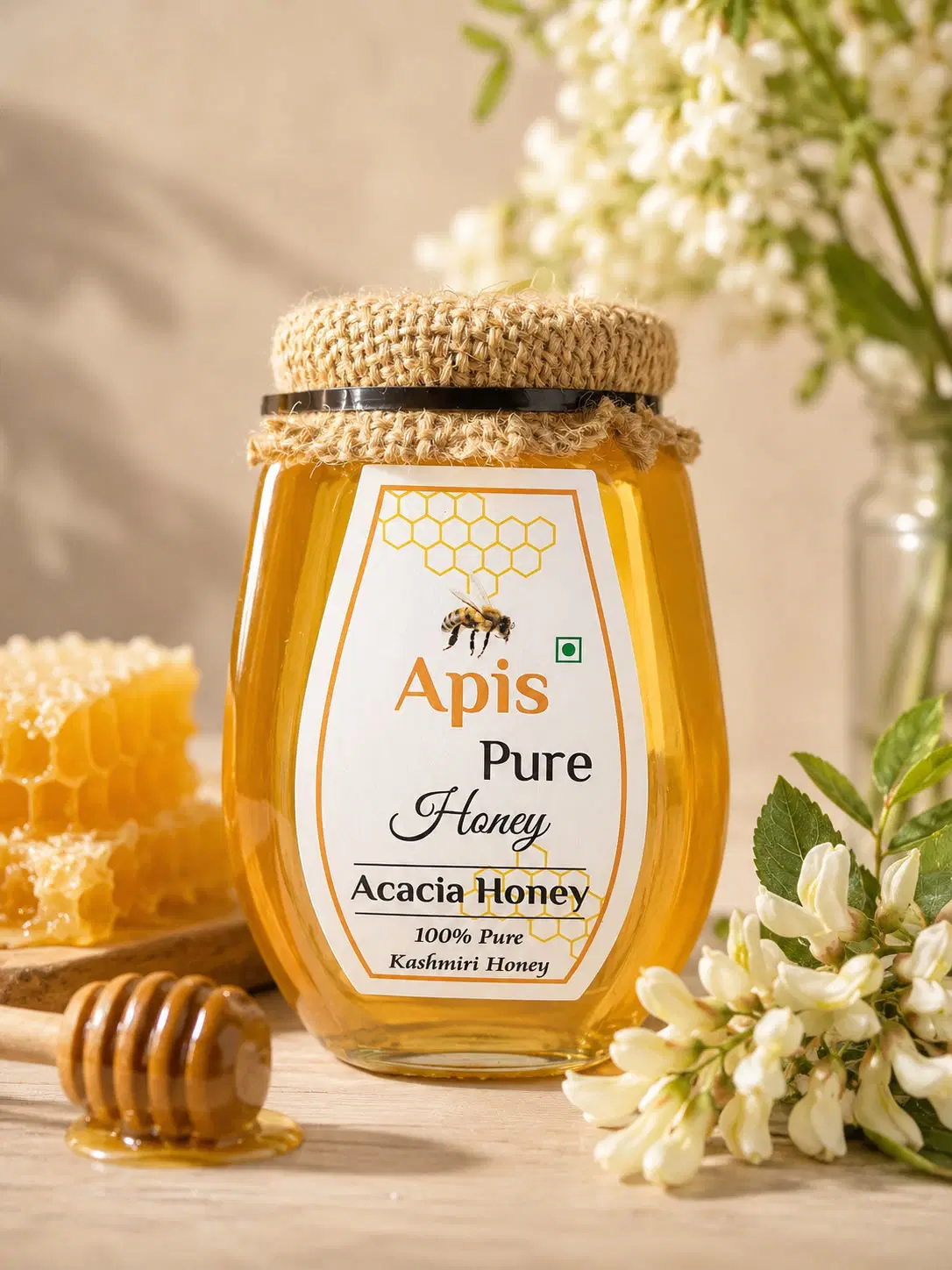 Apis 100% Pure Kashmiri Acacia Honey, 500g 