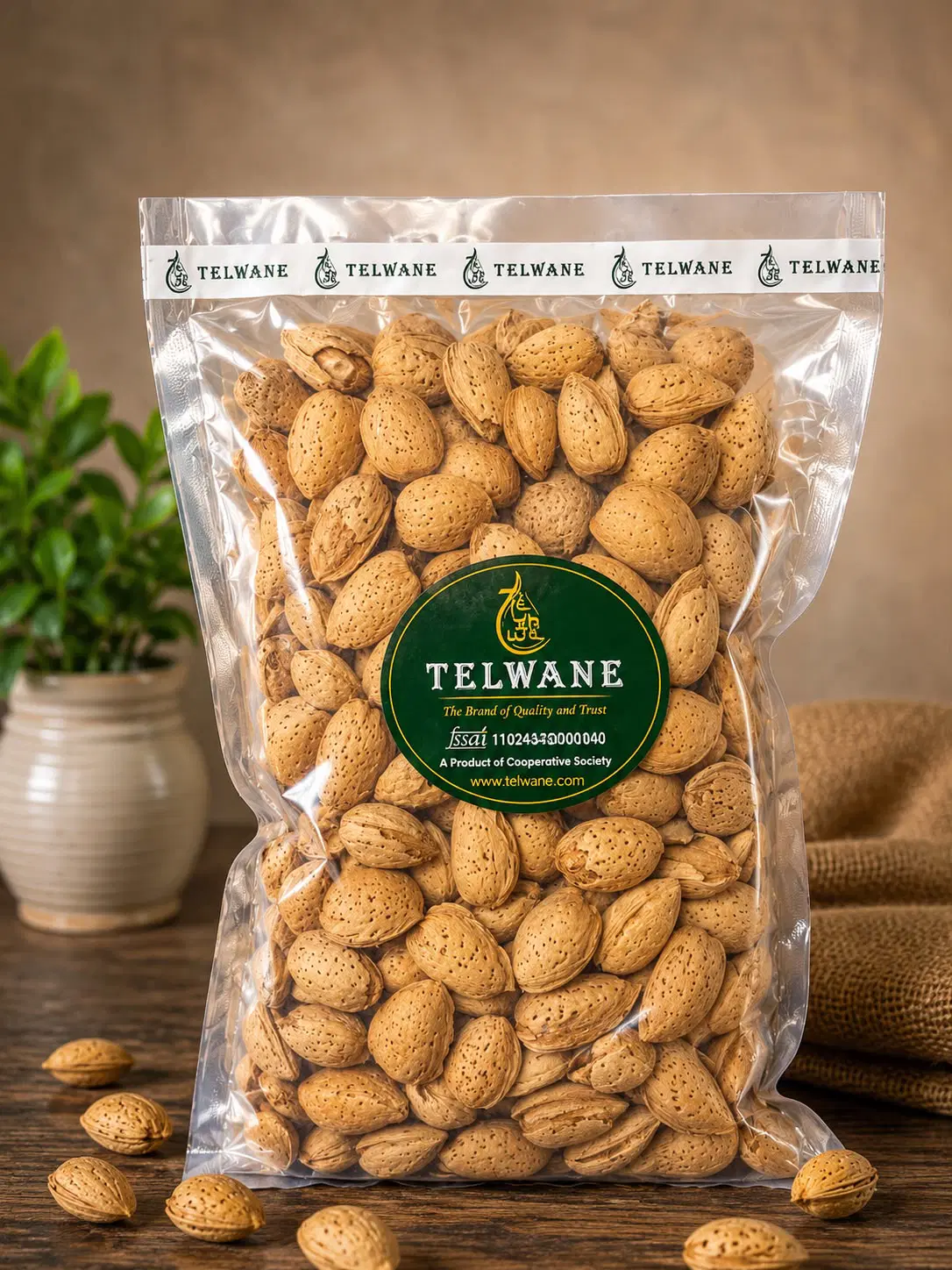 Burzi Badaam With Shell by Telwane, 700g