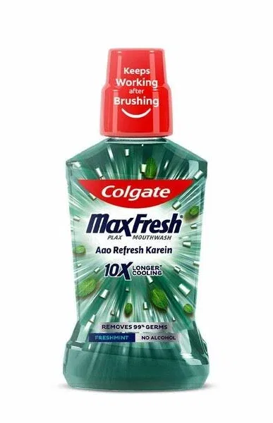 Colgate Max Fresh Plax Mouthwash, Fresh Tea Flavor, 250ml