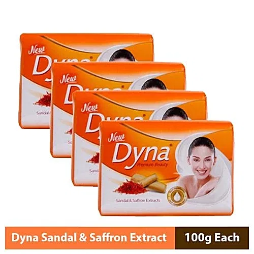 Dyna Premium Beauty Sandal & Saffron Extract Bath Soap, 100 g (Pack of 5)