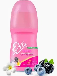 Eva Underarm Roll On Deodorant, Shine Wild Berries & Tahiti Monoi Oil, For Women, 25ml