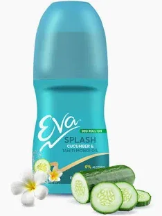 Eva Underarm Roll On Deodorant, Splash Cocumber Tahiti Monio Oil, For Women, 25ml