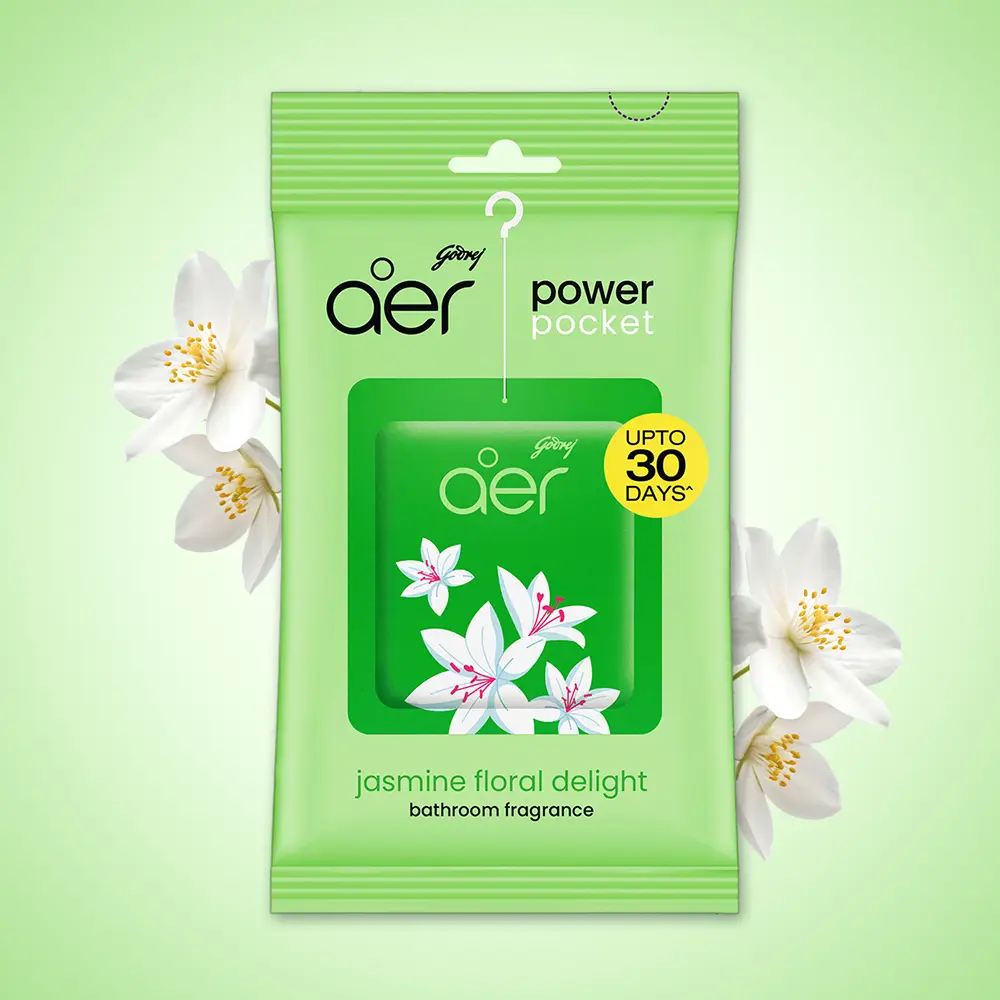 Godrej Aer Power Pocket, Liquid Pouch, Bathroom Fragrance, 10g