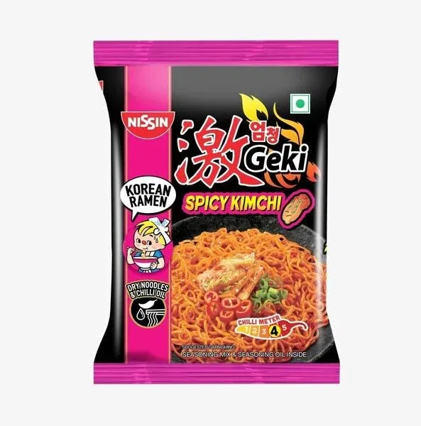 Korean Ramen Geki Spicy Kimchi Noodles, 80g
