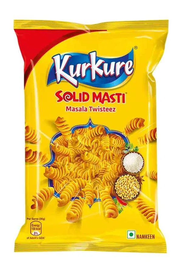 Kurkure Solid Masti Masala Twisteez Namkeen, 67g