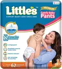 Little's Premium Baby Diaper L64, (Large) Pants, 9 to 14Kgs – image 1