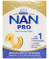Nestle Nan Pro Stage 1 Follow-Up Formula Milk Powder (Upto 6 Months), 400 gm Powder