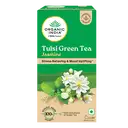 Organic India Green Tea Tulsi Jasmine - 25 Tea Bags, Stress Relieving & Mood Uplifting – image 1