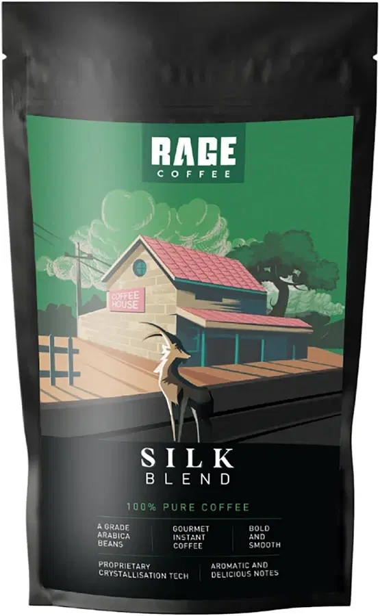 RAGE Coffee Silk Blend, 100% Pure Arabica Coffee, Bold And Smooth, 500Gms Instant Coffee Pouch