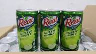 Real Fruit Power Green Apple Beverage, 180ml Tin (Full Crate Pack of 24 Pieces)