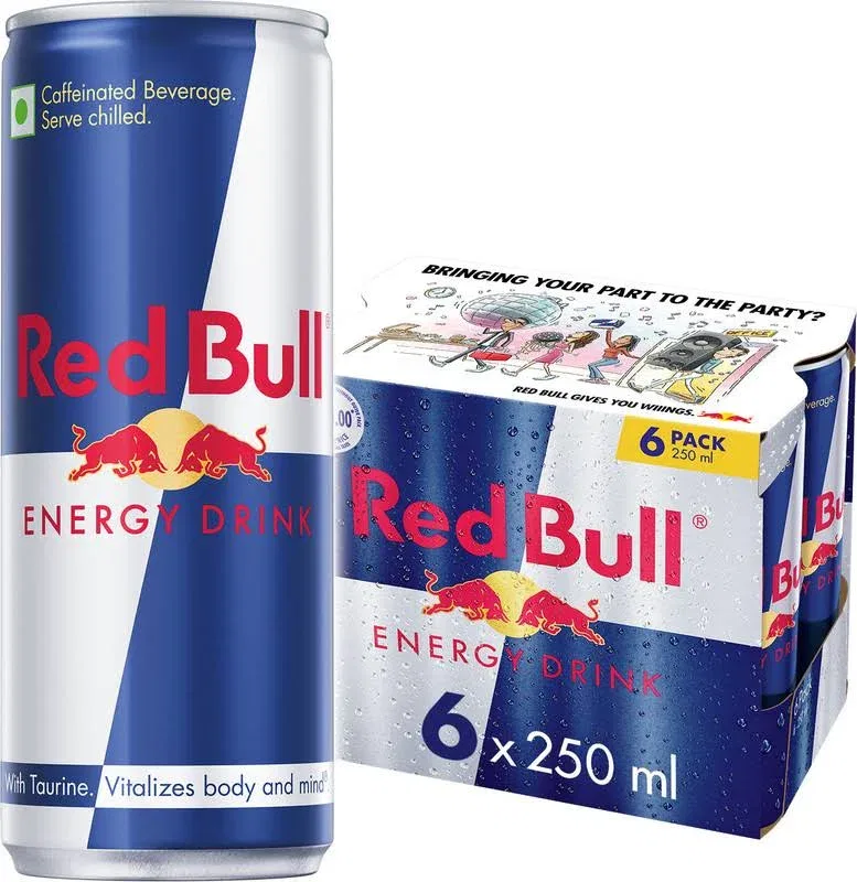 Red Bull Energy Drink, Original, 250 ml (Pack of 6)