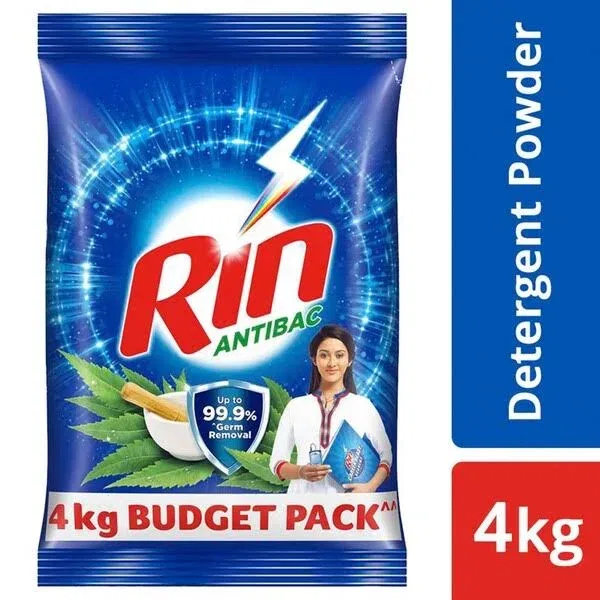 Rin Detergent Powder, 4Kg