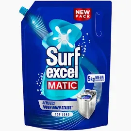 Surf Excel Matic Top Load Liquid Detergent, 1L  Refill Pouch Removes Tough Dried Stains