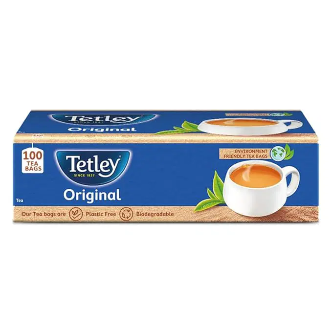 Tetley Original Black Tea, Pack of 100 Tea Bags