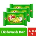 Vim Dishwash Lemon Bar Super Saver Pack (Pack of 3), 200g Each – image 1
