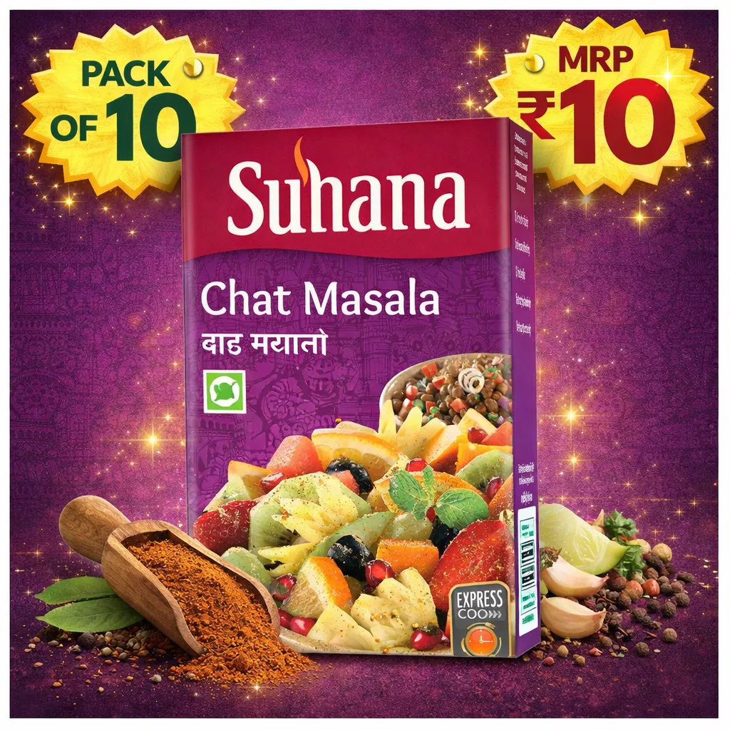 SUHANA CHAT MASALA RS-10(PACK OF 10)